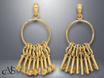 Load image into Gallery viewer, 14K Yellow Gold Moveable 3D I LOVE YOU Key Chain Charm with Necklace Chain Options