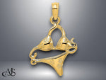 Load image into Gallery viewer, 14K Yellow Gold Bikini Bathing Suit Charm with Necklace Chain Options