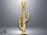 Load image into Gallery viewer, 14K Yellow Gold 3-D Saguaro Cactus Charm with Necklace Chain Options
