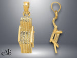 Load image into Gallery viewer, 14K Yellow Gold 3-D Lounge Beach Chair Charm with Necklace Chain Options