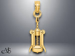 Load image into Gallery viewer, 14K Yellow Gold Wine Opener Charm with Necklace Chain Options