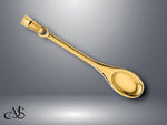 Load image into Gallery viewer, 14K Yellow Gold Polished 3-D Spoon Charm with Necklace Chain Options