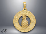 Load image into Gallery viewer, 14K Yellow Gold CHARLESTON Pineapple Charm with Necklace Chain Options