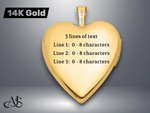 Load image into Gallery viewer, 14K Yellow Gold White Gold Diamond Star 20mm Heart Locket | Build Your Locket Necklace with Engraving, Photo insertions, and Chain Options