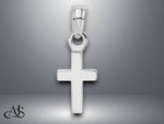 Load image into Gallery viewer, 14K Yellow Gold White Gold 3-D and Polished Mini Cross Charm with Necklace Chain Options