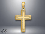 Load image into Gallery viewer, 14K Yellow Gold 2-D Cross Charm with Necklace Chain Options