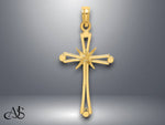 Load image into Gallery viewer, 14K Yellow Gold D/C w/ X-Center On Cross Charm with Necklace Chain Options