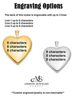 Load image into Gallery viewer, 14K Yellow White Gold Diamond Star with Side Swirl Edge 20mm Heart Locket | Build Your Locket Necklace with Engraving, Photo insertions, and Chain Options