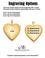 Load image into Gallery viewer, 14K Yellow Gold White Gold Floral Vine Border 20mm Heart Locket | Build Your Locket Necklace with Engraving, Photo insertions, and Chain Options