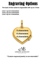 Load image into Gallery viewer, 14K Yellow White Gold Dove Reversible to TOGETHER FOREVER 15mm Heart Locket | Build Your Locket Necklace with Engraving, Photo insertions, and Chain Options