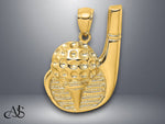 Load image into Gallery viewer, 14K Yellow Gold 2-D Golf Club and Ball On Tee Charm with Necklace Chain Options