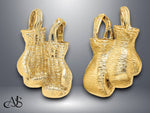 Load image into Gallery viewer, 14K Yellow Gold 3-D Textured Double Boxing Gloves Slide with Necklace Chain Options