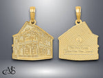 Load image into Gallery viewer, 14K Yellow Gold The Pink house - CAPE MAY, NJ Charm with Necklace Chain Options