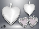 Load image into Gallery viewer, 14K Yellow White Gold Polished Plain 20mm Heart Locket | Build Your Locket Necklace with Engraving, Photo insertions, and Chain Options
