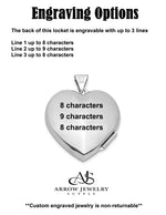 Load image into Gallery viewer, Sterling Silver Rhod-plated & Gold-tone Always In My Heart Dia Heart Locket | Build Your Locket Necklace with Engraving, Photo insertions, and Chain Options