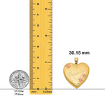 Load image into Gallery viewer, 14K Yellow Gold Filled Grandma 23mm Enameled Family Heart Locket | Build Your Locket Necklace with Engraving, Photo insertions, and Chain Options