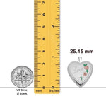 Load image into Gallery viewer, Sterling Silver Rhodium-plated 20mm D/C & Enameled Love Heart Locket | Build Your Locket Necklace with Engraving, Photo insertions, and Chain Options