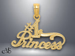 Load image into Gallery viewer, 14K Yellow Gold #1 PRINCESS Charm with Necklace Chain Options