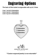 Load image into Gallery viewer, Sterling Silver Rhodium-plated 20mm D/C Grandma Heart Locket | Build Your Locket Necklace with Engraving, Photo insertions, and Chain Options