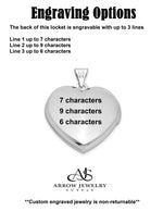 Load image into Gallery viewer, Sterling Silver Rhodium-plated 20mm D/C Grandma Heart Locket | Build Your Locket Necklace with Engraving, Photo insertions, and Chain Options