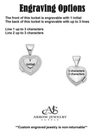 Load image into Gallery viewer, Sterling Silver 10mm Heart Locket | Build Your Locket Necklace with Engraving, Photo insertions, and Chain Options