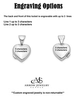 Load image into Gallery viewer, Sterling Silver Polished 10mm Heart Locket | Build Your Locket Necklace with Engraving, Photo insertions, and Chain Options