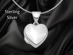 Load image into Gallery viewer, Sterling Silver Polished 10mm Heart Locket | Build Your Locket Necklace with Engraving, Photo insertions, and Chain Options