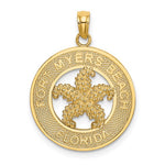 Load image into Gallery viewer, 14K Yellow Gold FT. myers beach florida with Starfish Charm with Necklace Chain Options