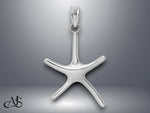 Load image into Gallery viewer, 14K Yellow White Gold Dancing Starfish Charm with Necklace Chain Options