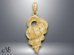 Load image into Gallery viewer, 14K Yellow Gold Wentletrap Shell Charm with Necklace Chain Options