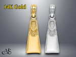 Load image into Gallery viewer, 14K Yellow White Gold Scuba Flipper Charm with Necklace Chain Options