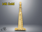 Load image into Gallery viewer, 14K Yellow Gold 3-D Cape Henlopen Lighthouse Charm with Necklace Chain Options