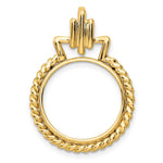 Load image into Gallery viewer, 14K Gold Coin Bezel with Twisted Edge for 16.6mm Eagle Coins