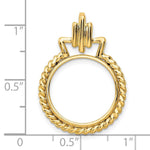 Load image into Gallery viewer, 14K Gold Coin Bezel with Twisted Edge for 16.6mm Eagle Coins