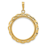 Load image into Gallery viewer, 14K Gold Coin Bezel Waves Design Border for 21.6mm Coins - for U.S. 5.00 Gold Coins