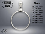 Load image into Gallery viewer, Sterling Silver Coin Bezel Pendants - Screw-top - Plain - Diamond-cut - Rope Border