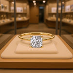 Load image into Gallery viewer, IGI Certified VS1-VS2 G-H Lab Grown Princess Cut Square Diamond Solitaire Engagement Ring: 14K, 18K, or Platinum