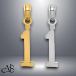 Load image into Gallery viewer, 14K Gold Number Pendant Charm: Single or Double Digit