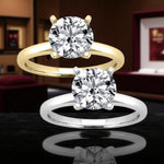 Load image into Gallery viewer, IGI Certified VVS1-VVS2 D Lab Grown Round Diamond Solitaire Engagement Ring: 14K, 18K, or Platinum
