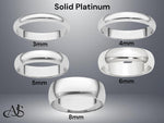 Load image into Gallery viewer, Solid 950 Platinum Wedding Band: Half Round, Free Engraving