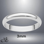 Load image into Gallery viewer, Solid 950 Platinum Wedding Band: Half Round, Free Engraving