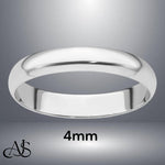 Load image into Gallery viewer, Solid 950 Platinum Wedding Band: Half Round, Free Engraving
