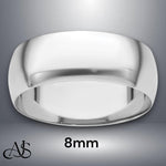 Load image into Gallery viewer, Solid 950 Platinum Wedding Band: Half Round, Free Engraving