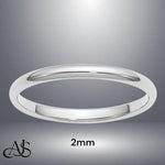 Load image into Gallery viewer, 950 Platinum Half Round Wedding Band with Free Engraving