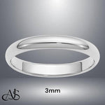 Load image into Gallery viewer, 950 Platinum Half Round Wedding Band with Free Engraving