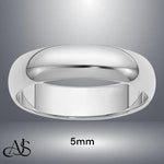 Load image into Gallery viewer, 950 Platinum Half Round Wedding Band with Free Engraving