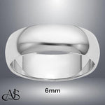 Load image into Gallery viewer, 950 Platinum Half Round Wedding Band with Free Engraving