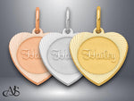 Load image into Gallery viewer, Personalized Heart Pendant: Sterling Silver or Gold Name Charm