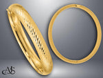 Load image into Gallery viewer, 14K Gold Hinged Bangle Bracelet: Diamond-Cut Twist, Yellow or White Gold