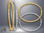 Load image into Gallery viewer, 14K Gold Bangle Bracelet: Twisted Tube Design, Hinged Clasp